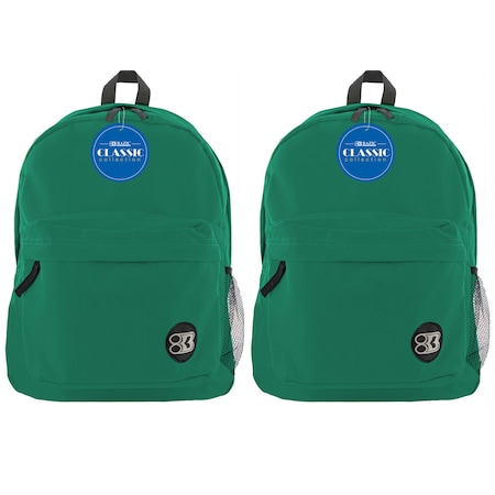 Classic Backpack 17in Green, PK2